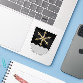 フィンランド、クーヴォラの紋章 シール (ノートパソコンとiPhone)
