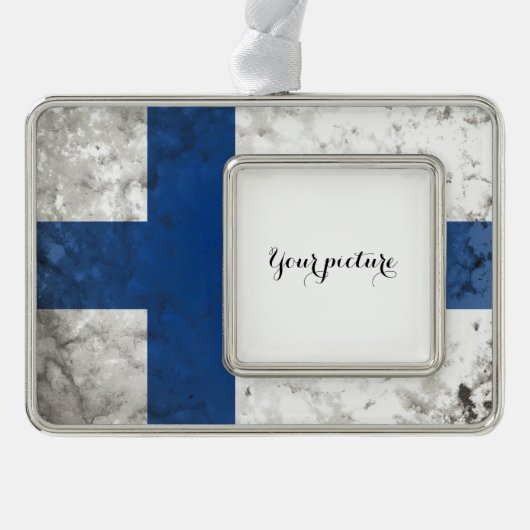 フィンランド シルバープレートフレームオーナメント (正面)