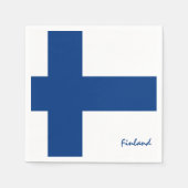 フィンランド&フィンランド国旗のパーティーファッション/スポーツファン スタンダードカクテルナプキン (正面)