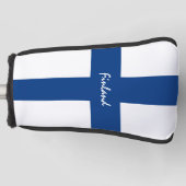 フィンランド・フィンランド国旗/ゴルフクラブカバー ゴルフヘッドカバー (正面)
