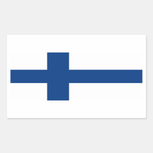 フィンランド/フィンランド/フィンランド(民族)国旗 長方形シール