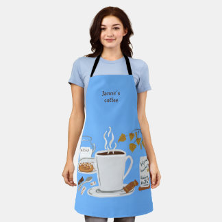 フィンランド ブラックコーヒー スカンジナビアの秋のイラスト エプロン