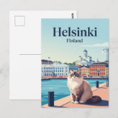 フィンランド ヘルシンキの猫 ポストカード (正面/裏面)