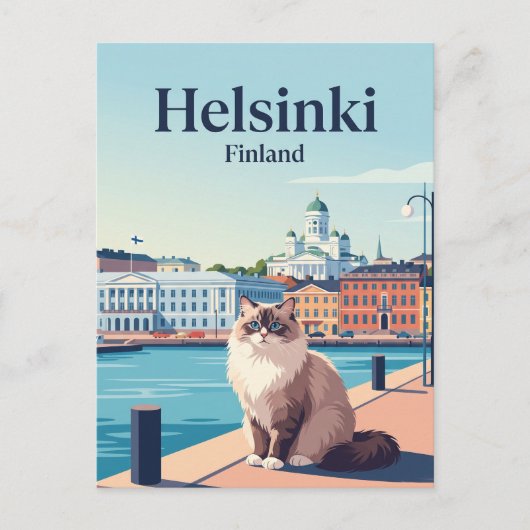 フィンランド ヘルシンキの猫 ポストカード (正面)