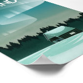 フィンランド・ラップランド冬の北方灯 ポスター (角)