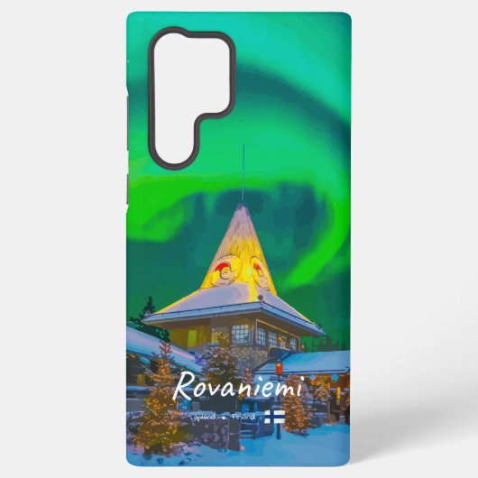 フィンランド、ロヴァニエミ - マジックオーロラ SAMSUNG GALAXYケース (裏面)
