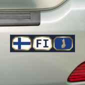 フィンランド 国旗 地図 コード バンパーステッカー (車上)