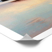 フィンランド（島の夕日）文字入りポスター ポスター (角)