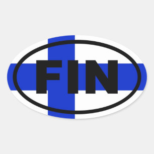 フィンランド – FIN – ヨーロッパ 楕円形シール