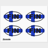 フィンランド – FIN – ヨーロッパ 楕円形シール (シート)