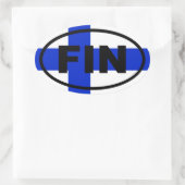 フィンランド – FIN – ヨーロッパ 楕円形シール (バッグ)