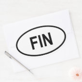 フィンランド"FIN" 楕円形シール (封筒)