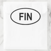 フィンランド"FIN" 楕円形シール (バッグ)