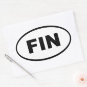 フィンランドFINヨーロッパ 楕円形シール (封筒)