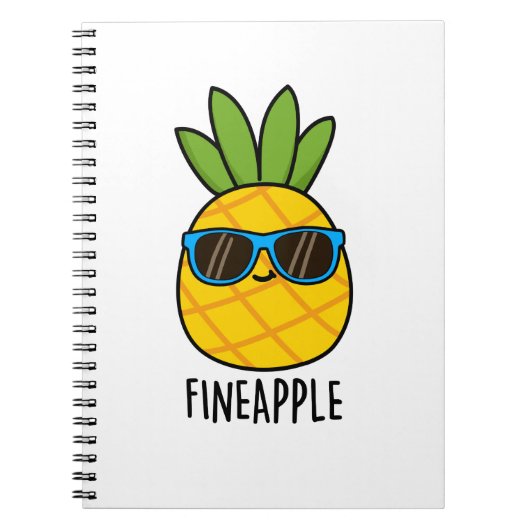 フィンリおもしろいーカッコいいルPineapple Pun ノートブック (正面)