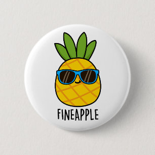 フィンリおもしろいーカッコいいルPineapple Pun 缶バッジ