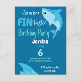 フィン・タスティック サメの誕生日パーティー 子どもたちの海の中 ポストカード