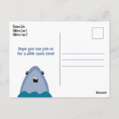 フィン・タスティック サメの誕生日パーティー 子どもたち 海の中 ポストカード (裏面)