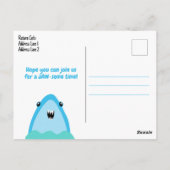 フィン・タスティック サメの誕生日パーティー 子どもたち 海の中 ポストカード (裏面)