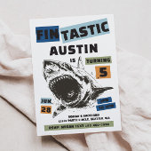 フィン・タスティック サメの誕生日招待状 招待状