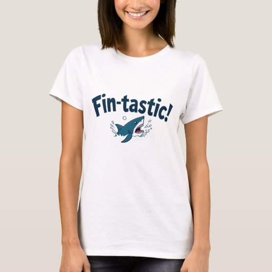 フィン・タスティック!サメ好きのための Tシャツ (正面)