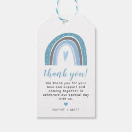 フィン |ダスティブルーボヘミアンボホ石板レインボー ギフトタグ