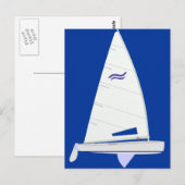 フィン・レーシング・ヨット・オンデザイン・オリンピック・クラス ポストカード (正面/裏面)