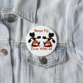 フィージーの先住民、BeqaフィージーのAlとの飛び込み 缶バッジ (インサイチュ)