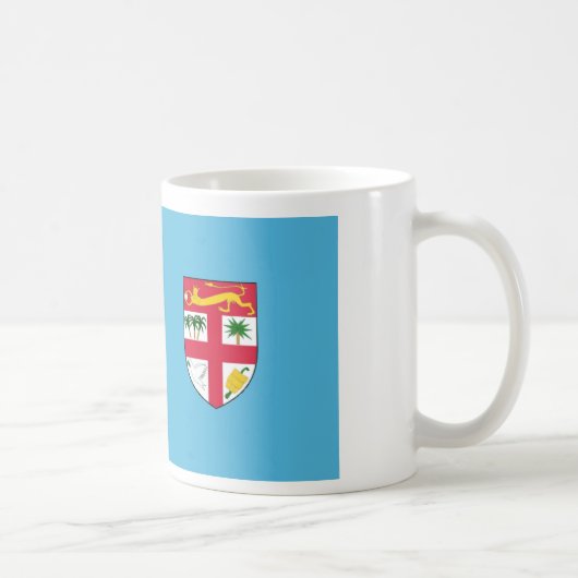 フィージーの国旗の文字の名前 コーヒーマグカップ (右)