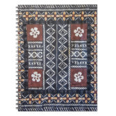 フィージーの樹皮布の布のプリントのノート ノートブック (正面)