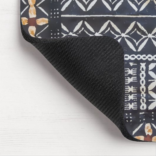 フィージーの樹皮布の布のプリントのマウスパッド マウスパッド (コーナー)