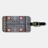 フィージーの樹皮布の布のプリントの荷物のラベル ラゲッジタグ (正面横)