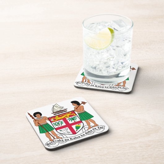 フィージーの紋章付き外衣 コースター (右側)