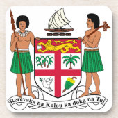 フィージーの紋章付き外衣 コースター (正面)