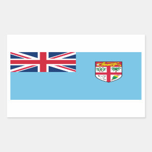 フィージーまたはFijianの旗 長方形シール