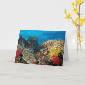 フィージー礁場面 カード (黄色い花)