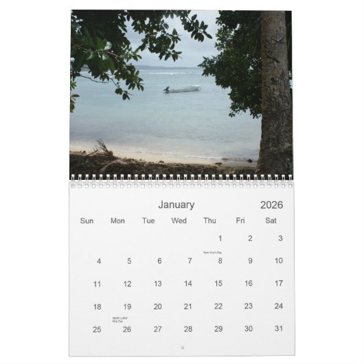 フィージー2010年 カレンダー (1月 2026)