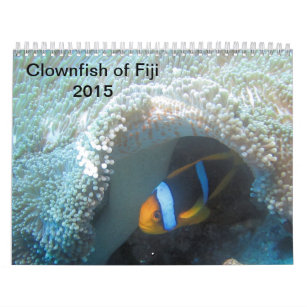 フィージー2015のカレンダーのClownfish カレンダー