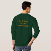 フィージー7のラグビーファンの基本的な長袖 Tシャツ (裏面フル)