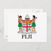 フィージー-紋章/旗//記号紋章付き外衣 ポストカード (正面/裏面)