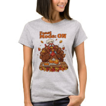 フィーストモード:オン - おかしい感謝祭の七面鳥Tシャツ
