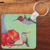 フィーダーのキーチェー絵画ンでハミングバード キーホルダー (裏面)