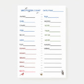 フィーダー時計事前印刷フィーダー鳥のポストイットノート ポストイット (正面)