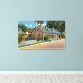 フィートの外部ビュー西およびブロック・ハウス# キャンバスプリント (インサイチュ (ウッドフロア))