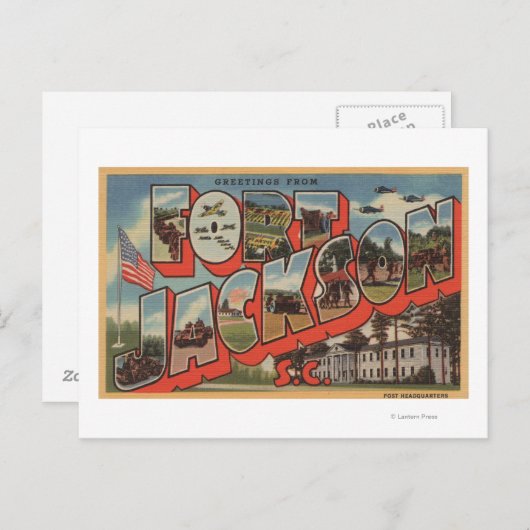 フィートサウスカロライナ州ジャクソン – ラージレターシーン ポストカード (正面/裏面)