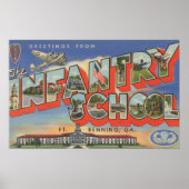 フィートジョージア州ベニング – 歩兵学校 ポスター (正面)