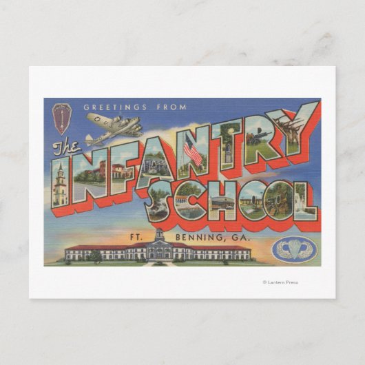 フィートジョージア州ベニング – 歩兵学校 ポストカード (正面)
