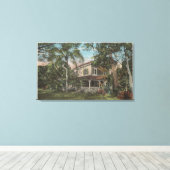 フィートフロリダ州マイヤーズ – トマス・エジソンハウスの景色 キャンバスプリント (インサイチュ (ウッドフロア))