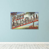 フィートフロリダ州ローダーデール – ラージレターシーン キャンバスプリント (インサイチュ (ウッドフロア))