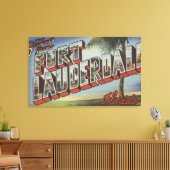 フィートフロリダ州ローダーデール – ラージレターシーン キャンバスプリント (インサイチュ (リビング))